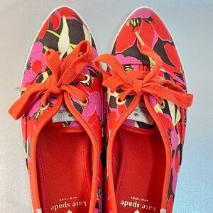 Keds x Kate Spade New York | Red Floral Champion Sneakers | US 6.5
